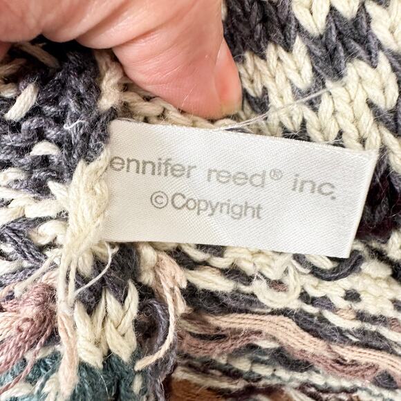 Vintage Jennifer & Co Chunky Hand Knitted Cardigan Size M Nordic Southwestern - Picture 11 of 11